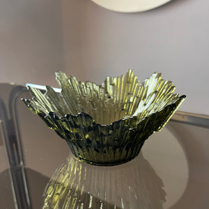 Schale Revontulet grau Glas von Tauno Wirkkala für Humppila
