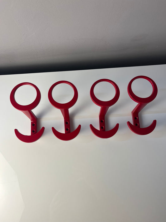 Set: 4x Wandhaken rot