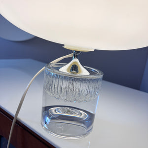 Tischlampe weiß Glas von Daum Nancy