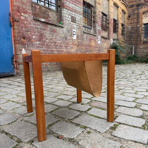 Beistelltisch Teak mit Zeitungsablage & Fliesen aus Dänemark