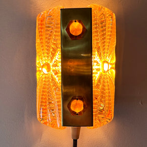 Wandlampe Glas Messing von Vitrika