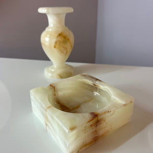 Set: Aschenbecher & Vase Onyx