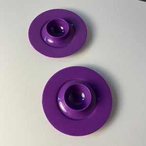 Set: 2x Eierbecher lila stapelbar