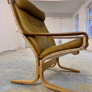 Sessel Siesta Echtleder von Ingmar Relling für Westnofa