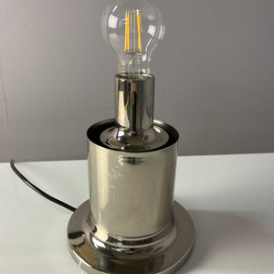 Mushroom Tischlampe Opalglas Chrom von Doria