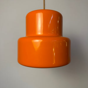 Hängelampe Poker orange von Jo Hammerborg für Fog & Mørup