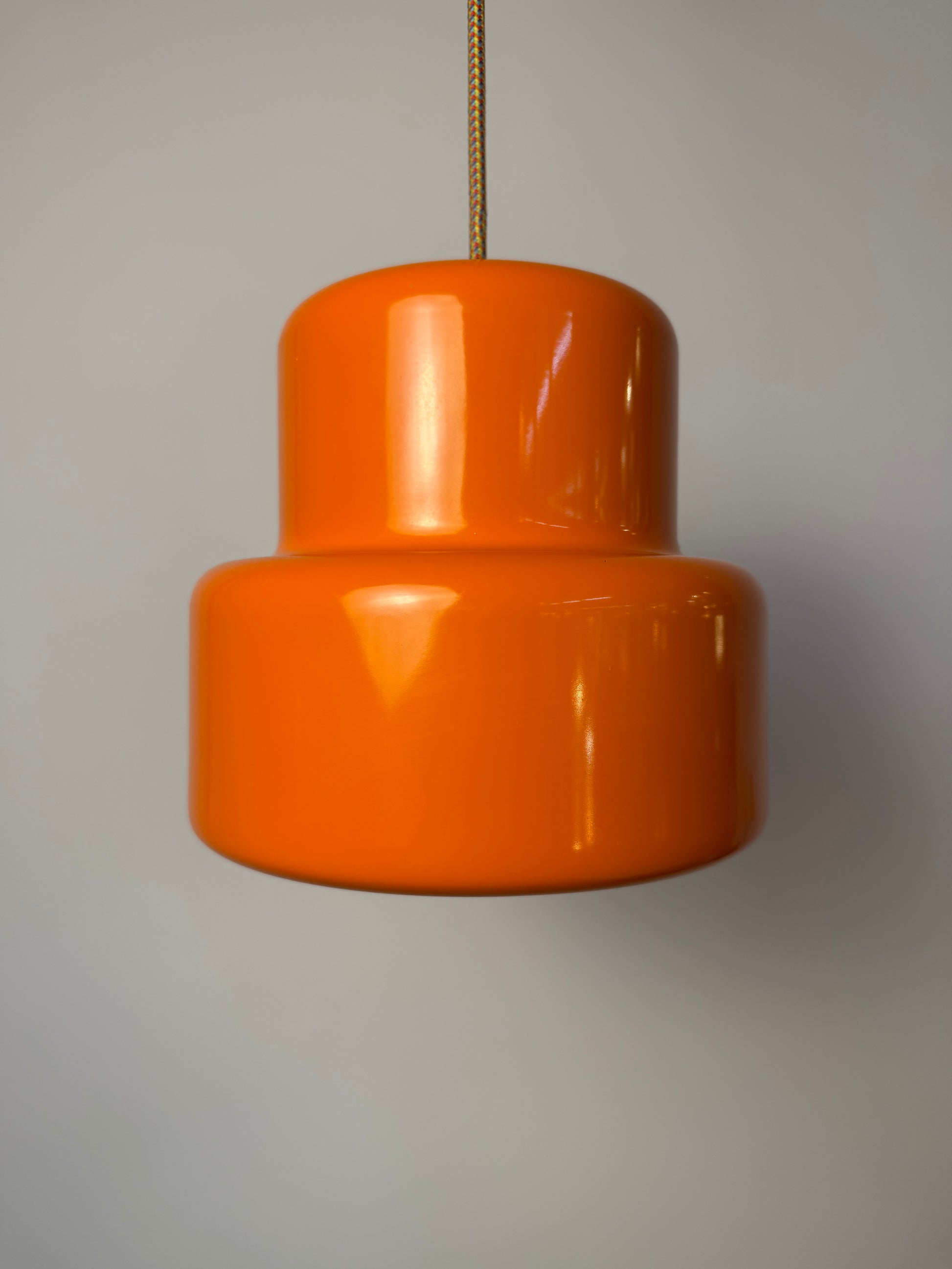 Hängelampe Poker orange von Jo Hammerborg für Fog & Mørup