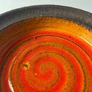 Schale orange Keramik von Ulrik Lundbergh, Ebeltoft