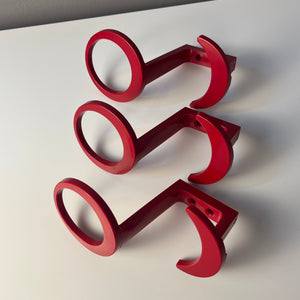 Set: 3x Wandhaken rot
