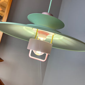 Lamellenlampe neu lackiert mint rosa