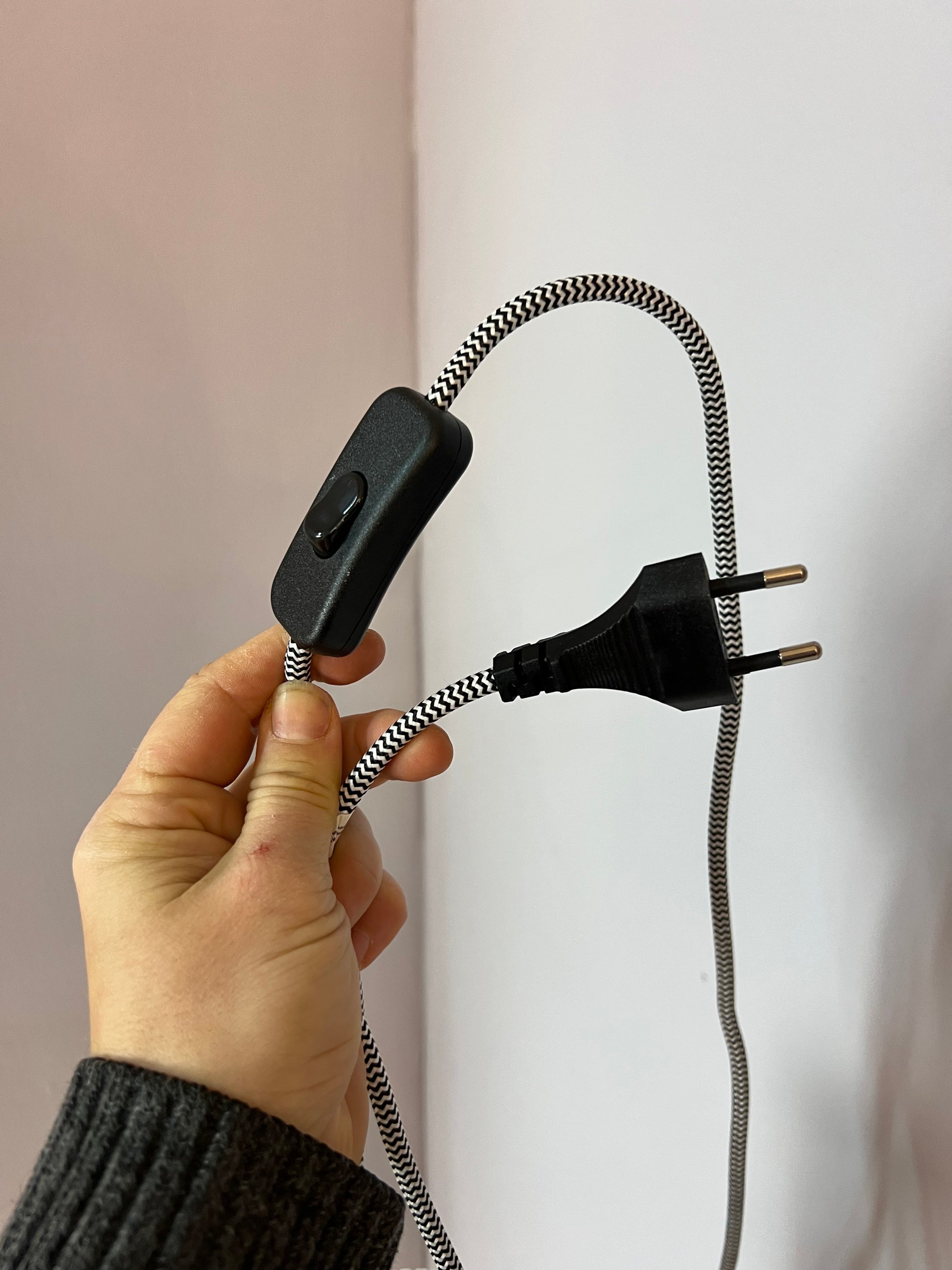 Wandlampe weiß mit Kabel von David GL Belysning