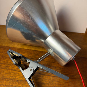Klemmlampe silber aus Dänemark