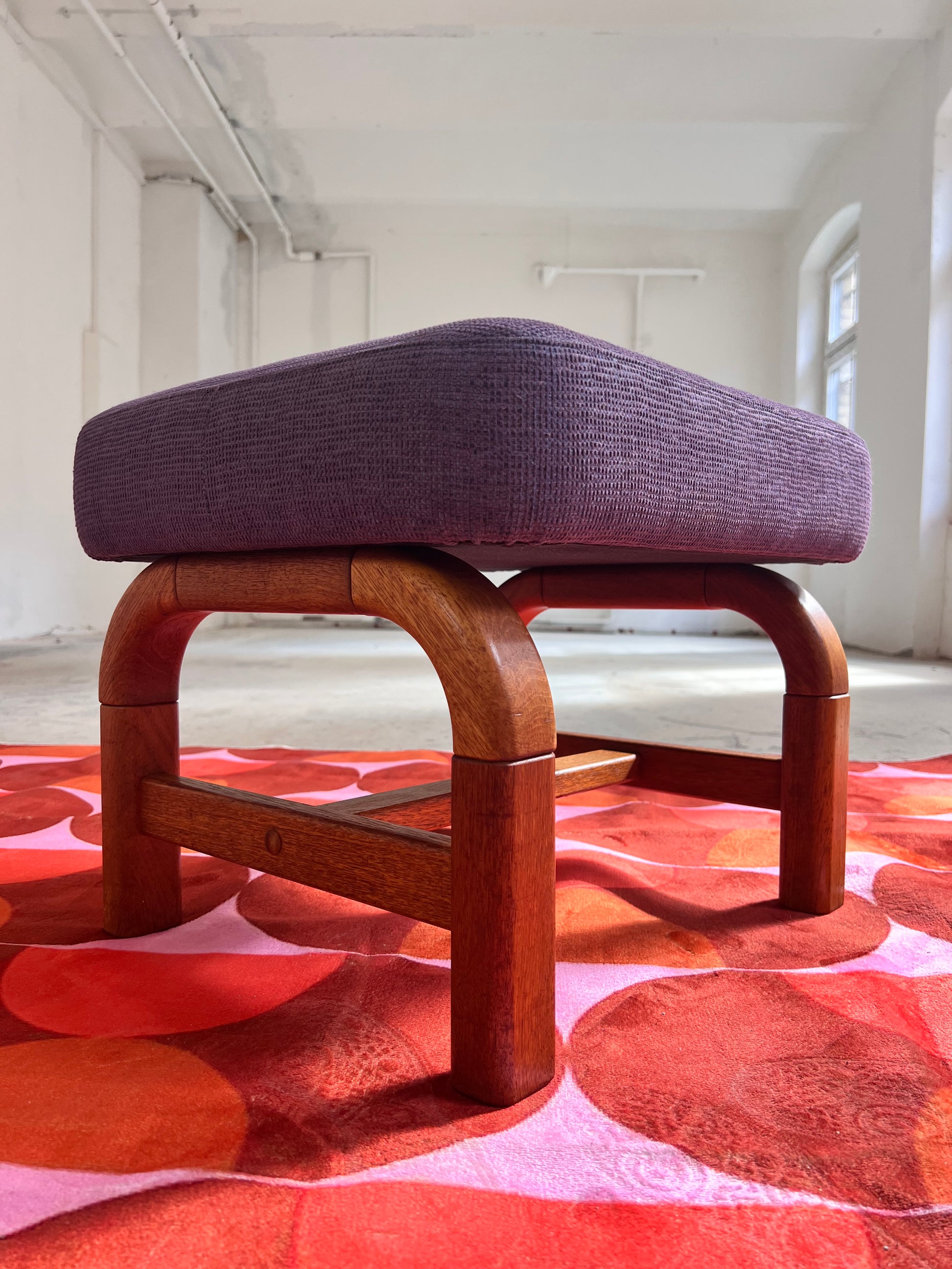 Hocker lila Teak von Preben Schou