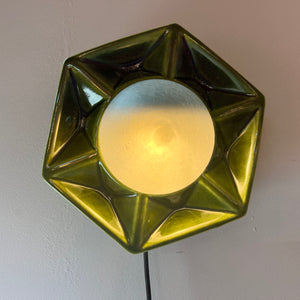 Wandlampe grün Keramik von Honsel