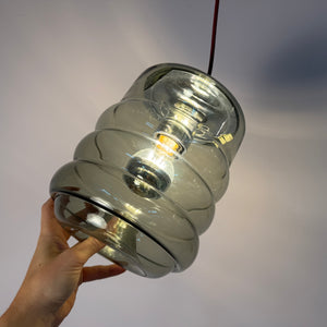 Hängelampe Rauchglas Chrom von Peill & Putzler