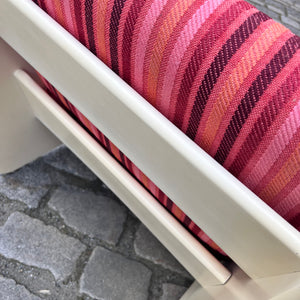Sessel 70er pink gestreift