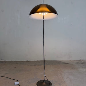 Stehlampe braun weiß Acryl Chrom von Elio Martinelli