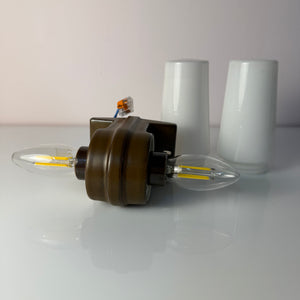 Wandlampe Modell 6060 braun von Sigvard Bernadotte für Ifö