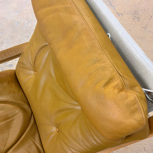 Set: Sessel Siesta mit Hocker Echtleder von Ingmar Relling für Westnofa