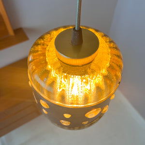 Hängelampe Kupfer Glas von Raak