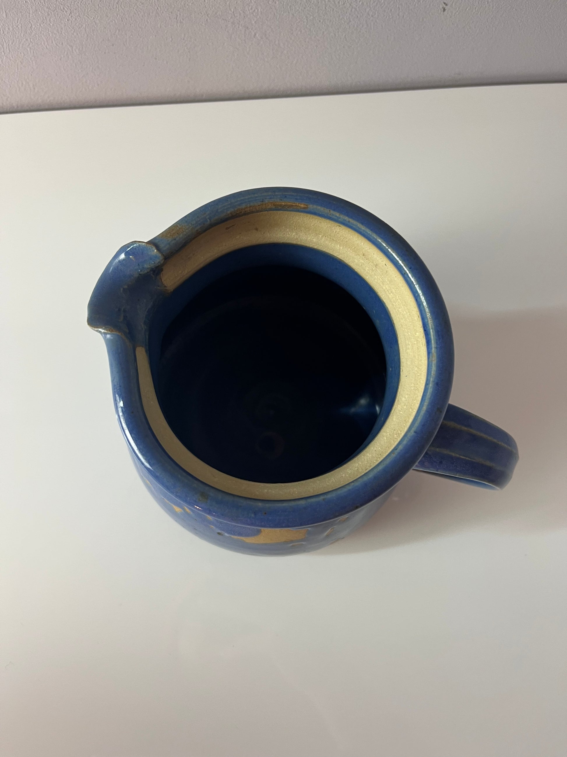 Teekanne blau Keramik