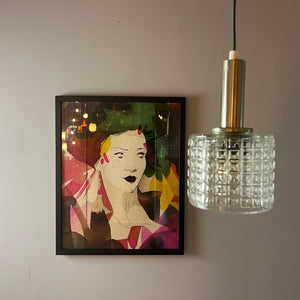 Hängelampe Glas Metall aus Dänemark