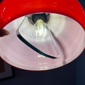 Hängelampe rot Glas