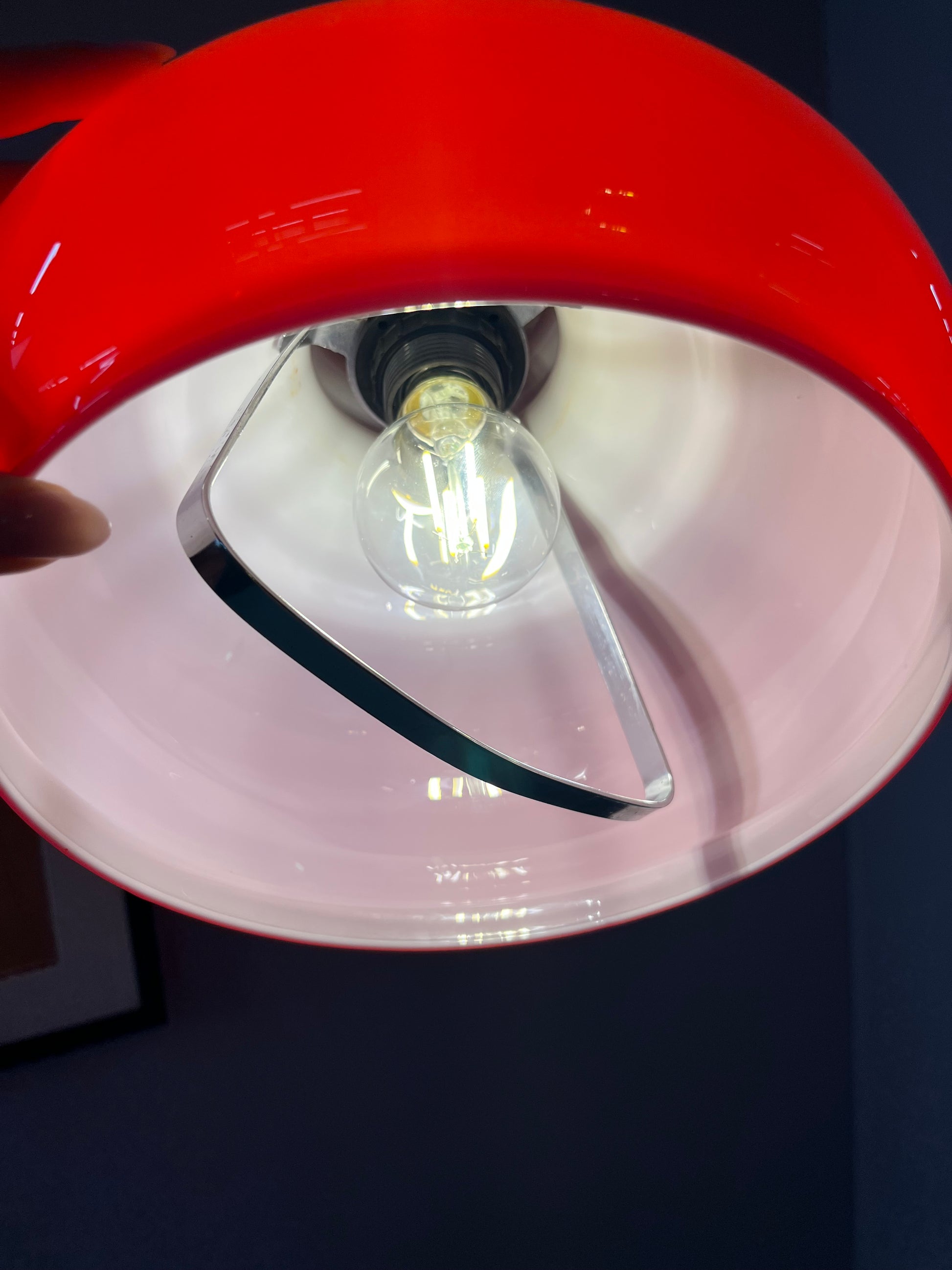 Hängelampe rot Glas