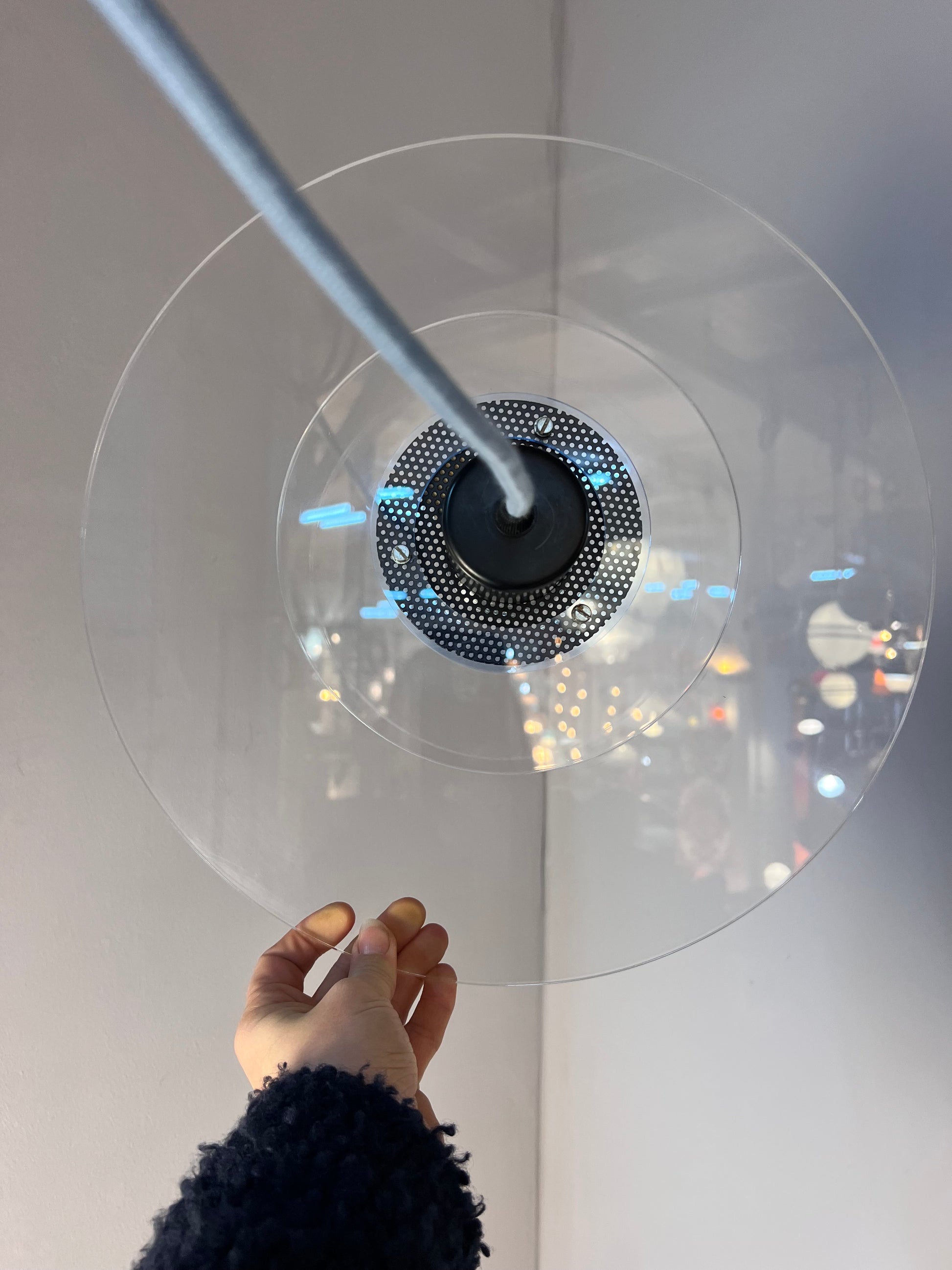 Lamellenlampe „Space“ Plexiglas aus Dänemark