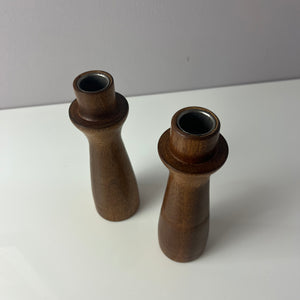 Set: 2x Kerzenständer Teak