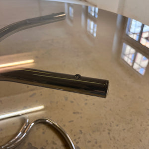 Runder Esstisch Rauchglas & Chrom von Gastone Rinaldi für Rima