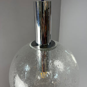 Hängelampe Größe M Einschlussglas Chrom von Doria