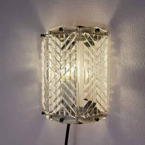 Wandlampe Messing & Glas von Wiktor Berndt für Flygsfors