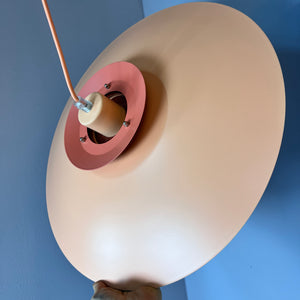 Lamellenlampe neu lackiert orange rot aus Dänemark