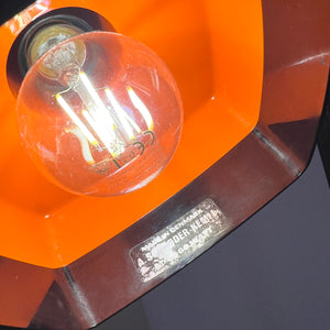Hängelampe orange von Bent Karlby für Schrøder-Kemi