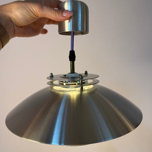 Lamellenlampe silber aus Dänemark