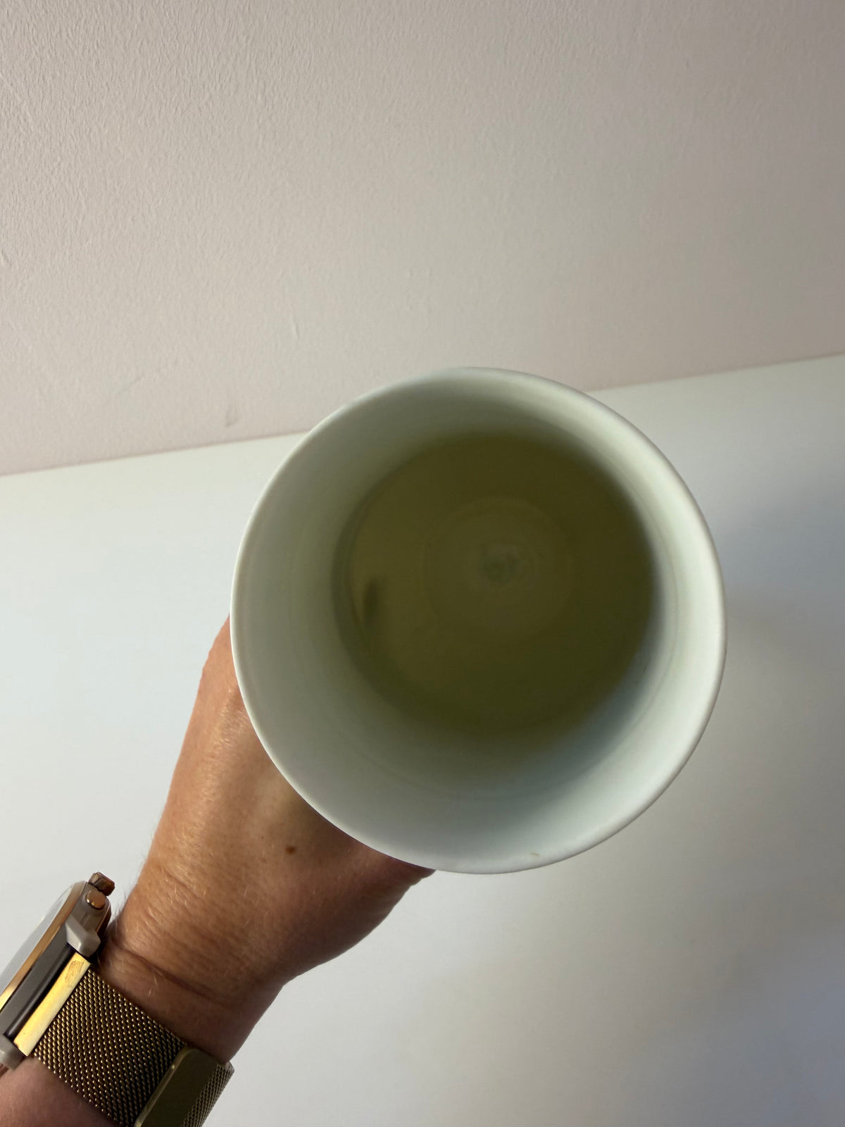 Vase weiß Porzellan von Hans Achtziger für Hutschenreuther