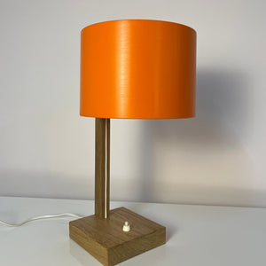 Schreibtischlampe orange Eiche von Luxus Vittsjö