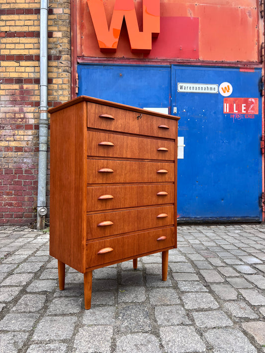 Kommode Teak Dänemark Muschelgriffe