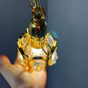 Kleine Hängelampe Gold mit Kristallen Dänemark