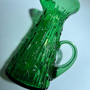 Glaskaraffe grün 70er
