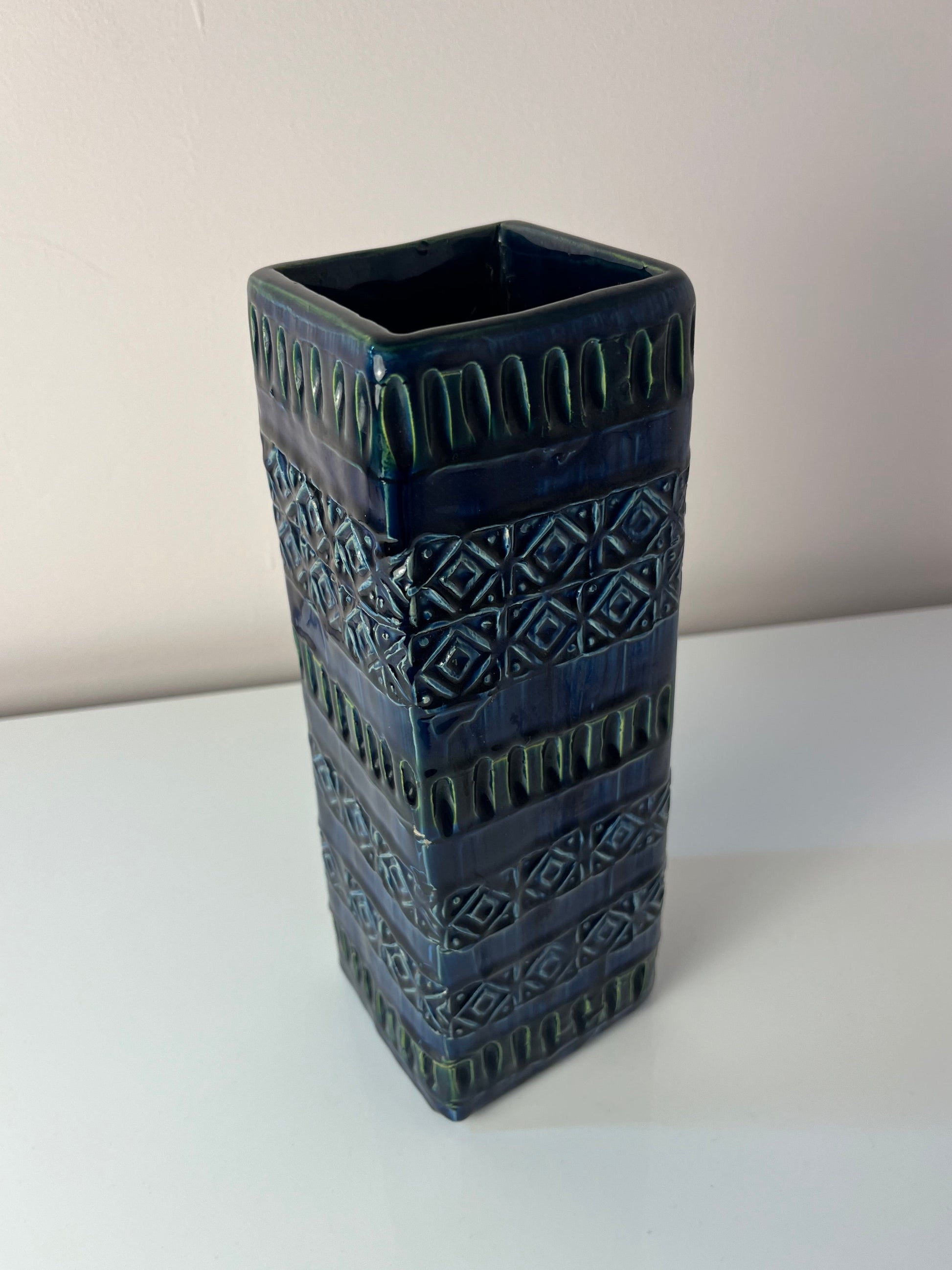 Vase Serie Rimini Blu von Aldo Londi für Bitossi