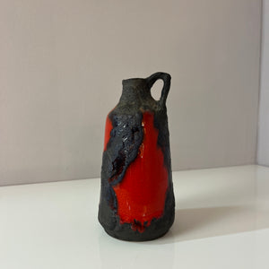 Vase Fat Lava rot dunkelbraun von Marei Keramik