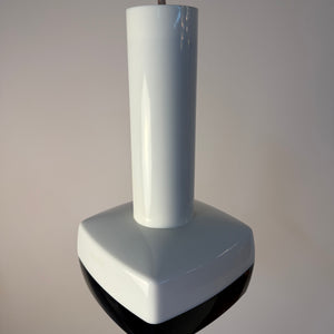 Hängelampe schwarz weiß von Bent Karlby für Schrøder-Kemi