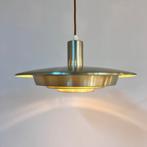 Lamellenlampe silber von Erik Jensen für Teknika
