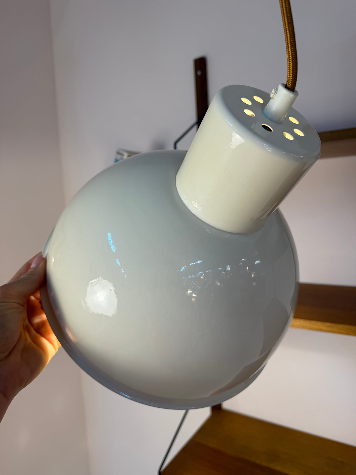 Bunkerlampe cremeweiß aus Dänemark