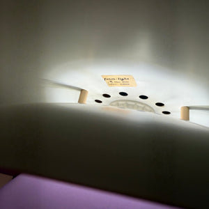 Lamellenlampe weiß lila von Formlight