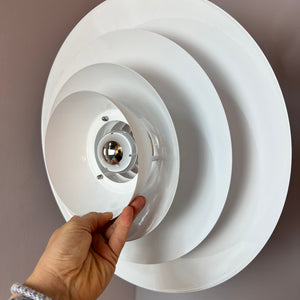 Lamellenlampe weiß Hochglanz