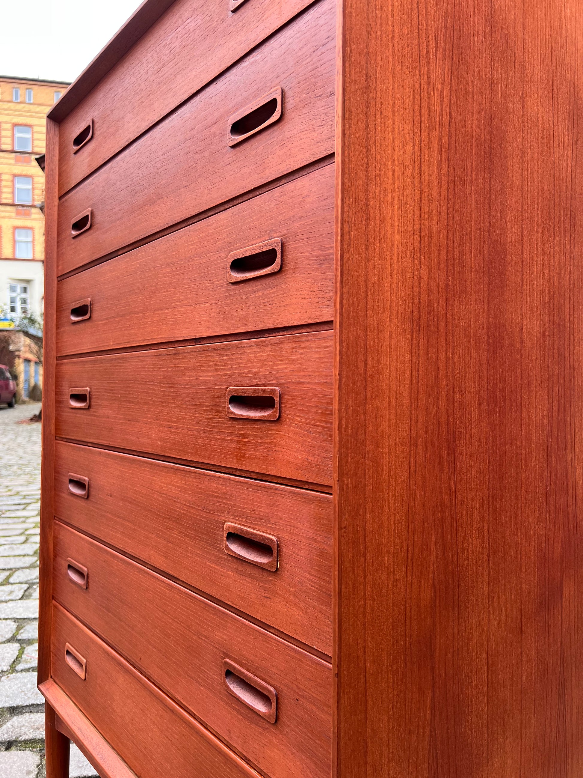 Kommode Teak mit 7 Schubladen aus Dänemark