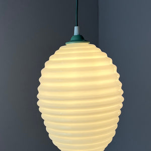 Hängelampe mint weiß Glas aus Dänemark